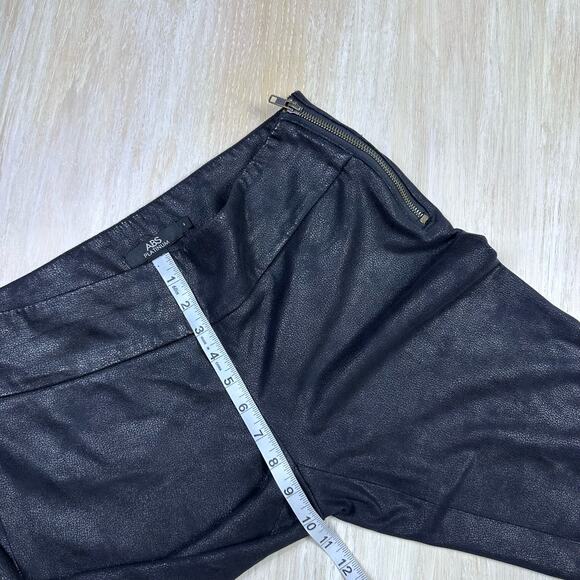 ABS Platinum Faux Leather Draped Long Sleeve Jacket & Pants Set Medium 8 - Picture 14 of 15